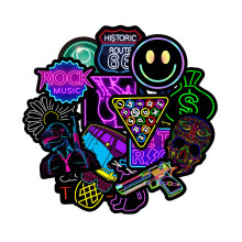 Pacchetto di adesivi per menti creative, spessi, resistenti, atossici, dai colori neon accattivanti, perfetti per personalizzare i tuoi oggetti.