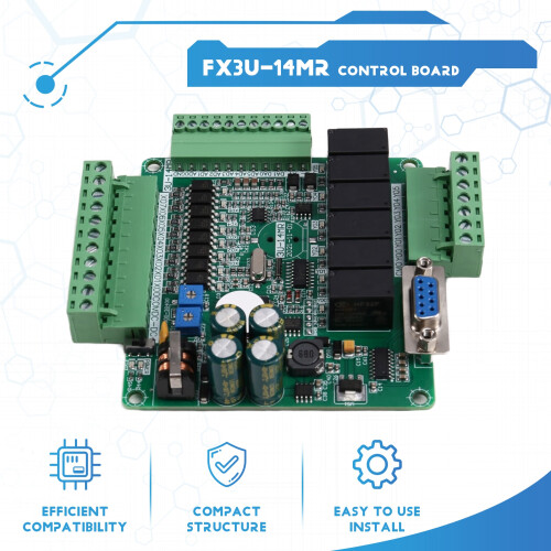FX3U-14MR High Speed with Analog Programmable Controller PLC Industrial Board FX3U-14MR 1
