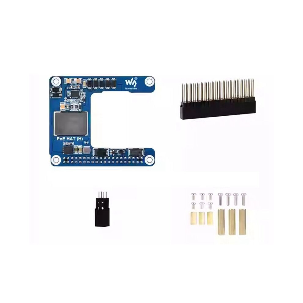 Waveshare For Raspberry Pi 5/Cm5 Poe Hat Power Over Ethernet Hat(H) 5V 5A Support 802.3Af/At Poe Expansion Board For Rpi 5/Cm5 4712170708308