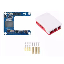 Waveshare para Raspberry Pi 5/CM5 PoE HAT (Alimentación por Ethernet) HAT(H) de 5 V y 5 A, Compatible con 802.3af/At, con Estuche para RPI 5/CM5