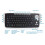 2.4GHz Wireless Keyboard with Trackball Mouse Scroll Wheel Remote Control for Android TV BOX  TV PC Notebook Silver 4