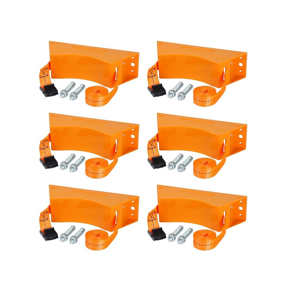 Propane Tank Holder Gas Cylinder Wall Mounted Bracket Nitrogen Tank Holder With Screws And Safety Band 6Set 6032617312867