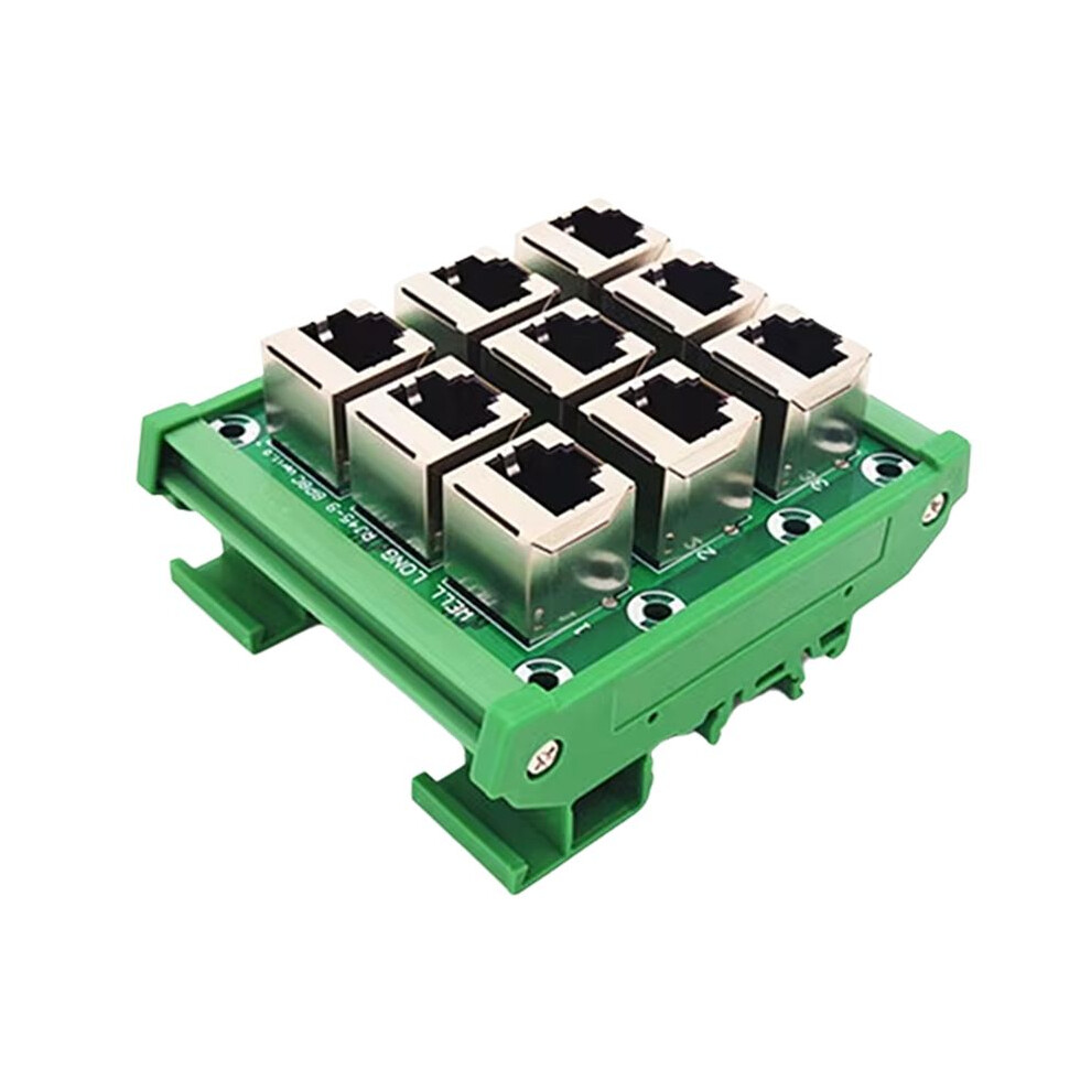 Rj45 8P8c Jack 9-Way Buss Breakout Board,Terminal Block, Connector Rj45 Adapter Terminal Block 6032436687948