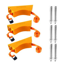 Propane Tank Holder Gas Cylinder Wall Mounted Bracket Nitrogen Tank Holder with Screws and Safety Band 3Set