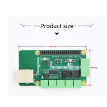 For Raspberry Pi 5 PCIe to RJ45 Gigabit Ethernet Adapter Board CAN/RS485/RS232 Interface Plug and