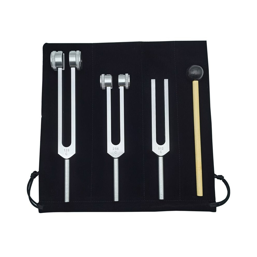 Tuning Fork Set 128 256 512HZ Yoga Tuning Forks Meditation Group Healing Aluminum Soothing Relaxing Musical Percussion A