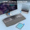 Ergonomic Wireless Keyboard with Wrist Rest BT Dual Mode Wireless Rechargeable Split Keyboard for PC Windows 7/8/10 5