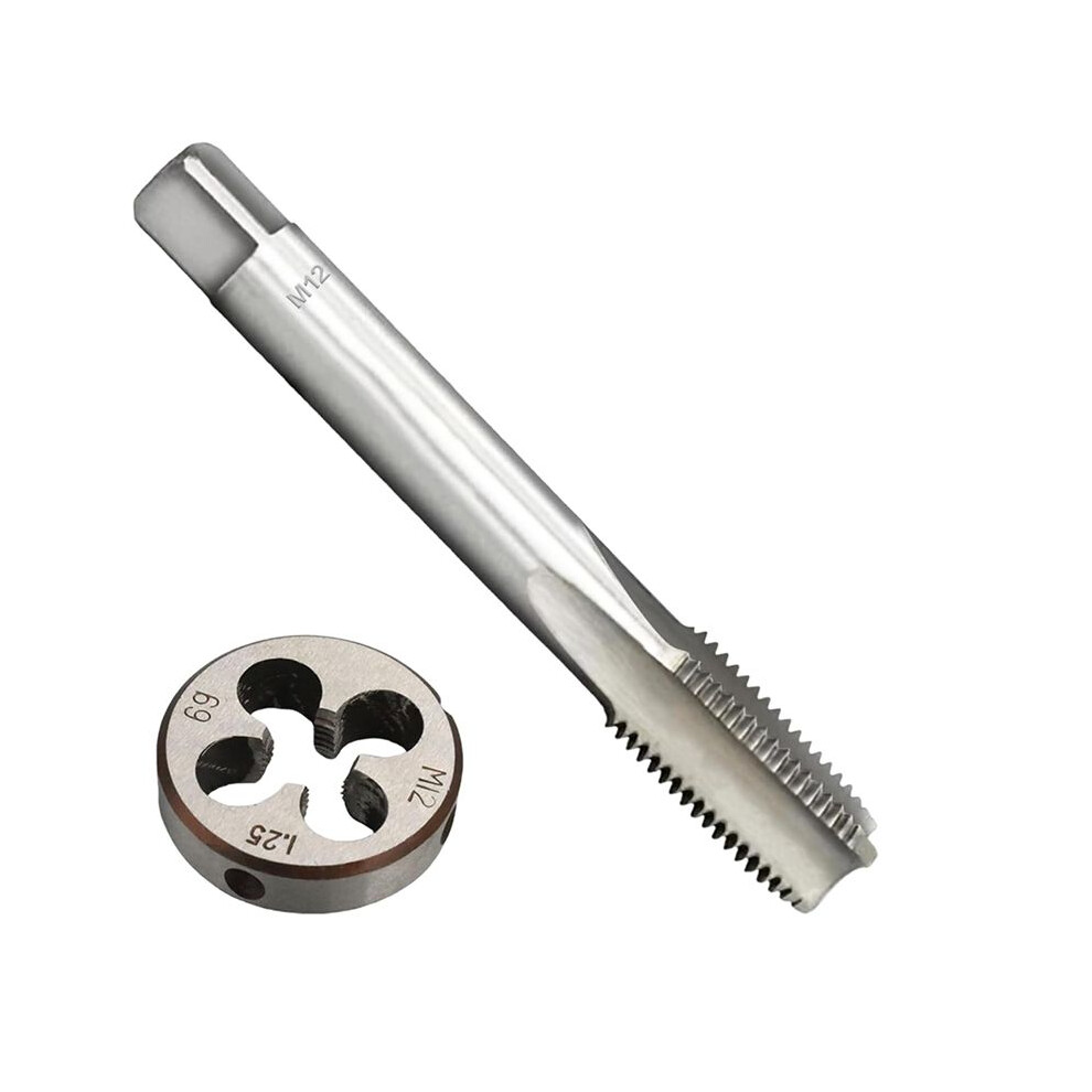 M12 X 1.25 Metric Thread Tap And Die Set,High-Speed Steel Machine Tap And Die Set, Thread Tap And Round Thread Die 4712379970186
