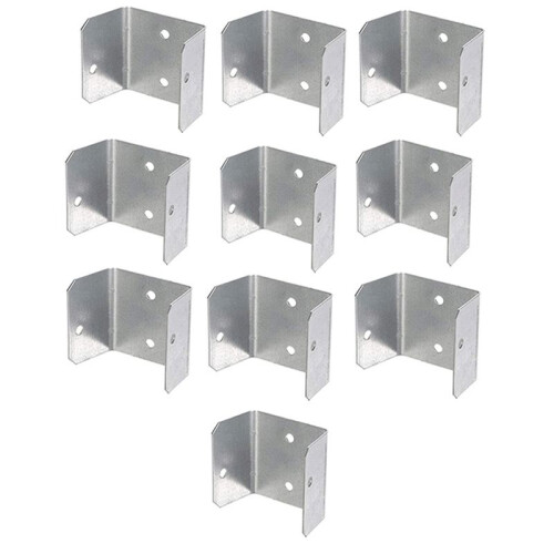 Fence Panel Clips Trellis U Clip Bracket for Timber Posts, Secure Fence or RefixPanel Galvanised Fencing Clips 44mm