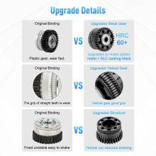 Upgrade-Extruder-Getriebesatz für , Vollmetall-Filament-Antriebszahnrad, Vernickelte Dlc-Beschichtung, Hohe Härte,