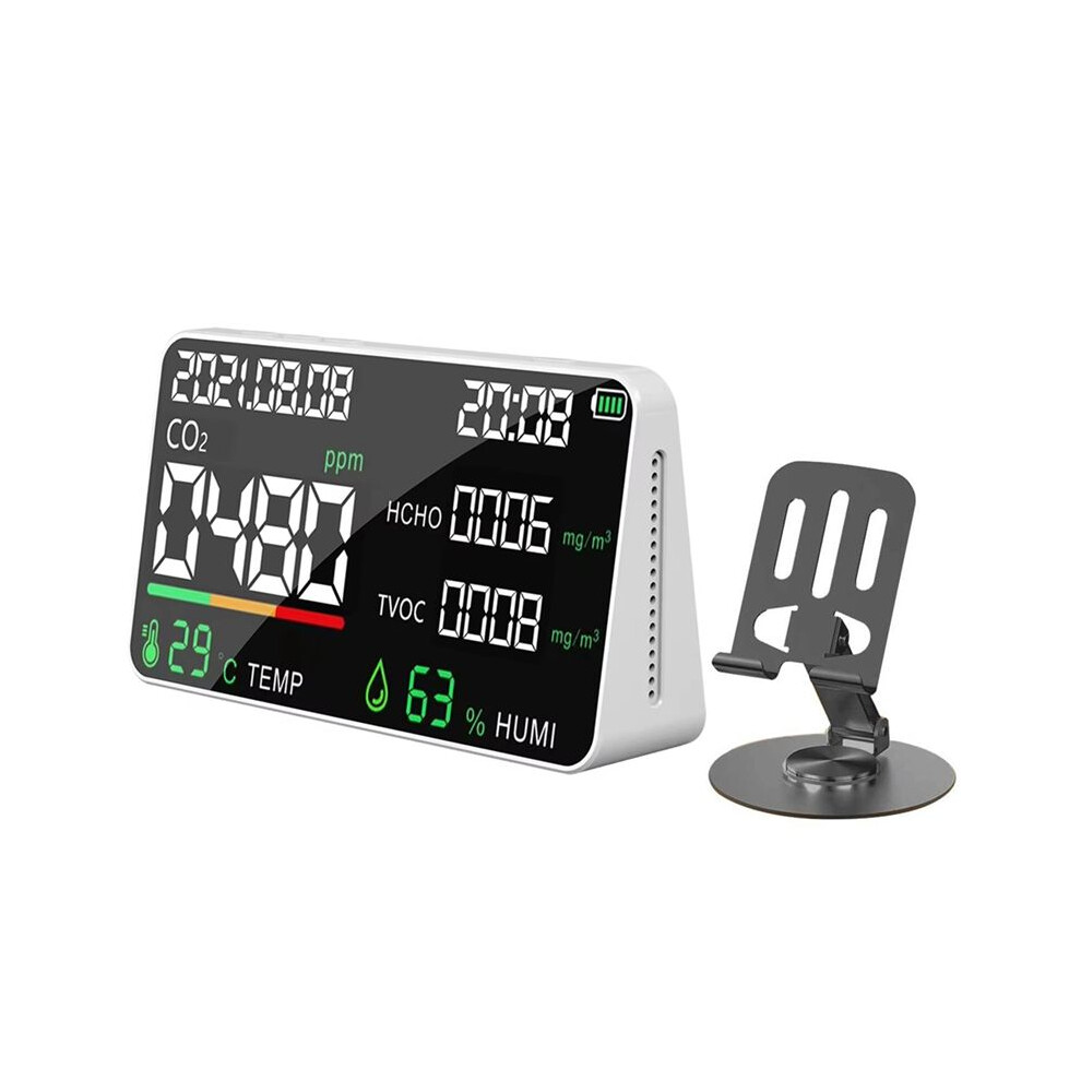 Air Quality Monitor Co2 Hcho Tvoc Tester Usb Rechargeable Room Temperature Humidity Meter Gas Analyzers 4711704521680