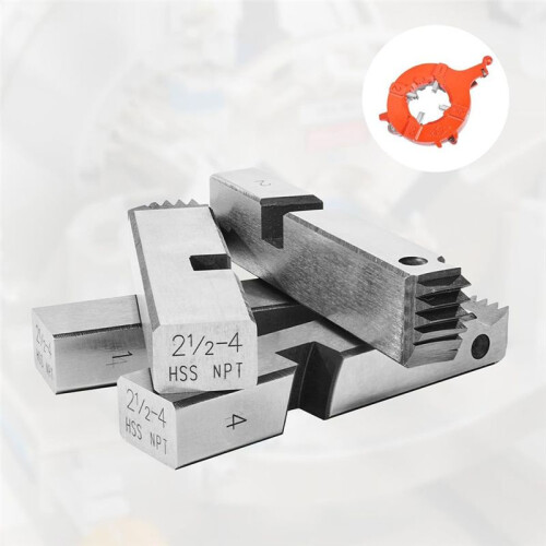 Threading Machine Dies, 2-1/2in to 4in NPT Pipe Dies,Right-Handed HSS Pipe Threading Dies,Fit Pipe Threading Machines 2
