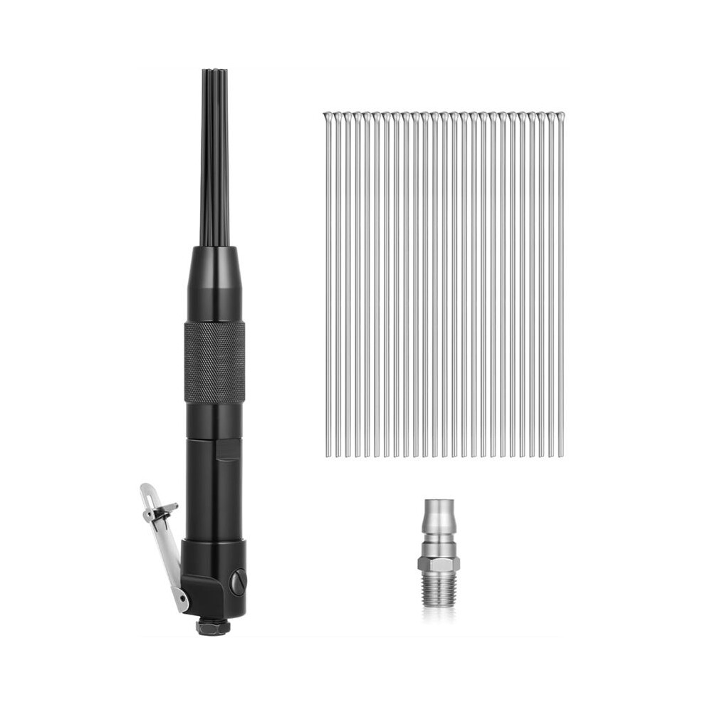 Compact Air Needle Scaler With 40 Pieces 7' Descaling Needles Air Powered Remove Slag Rust Paint And Dirt Quickly 6032813994515