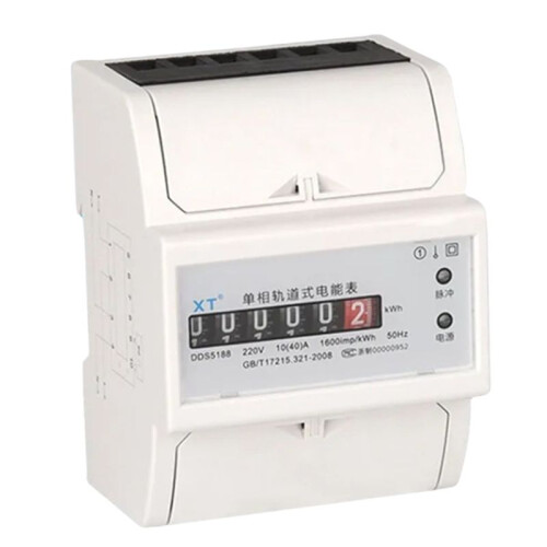5-60A Single Phase 4P LED Din Rail Electricity Power Consumption Wattmeter  Meter