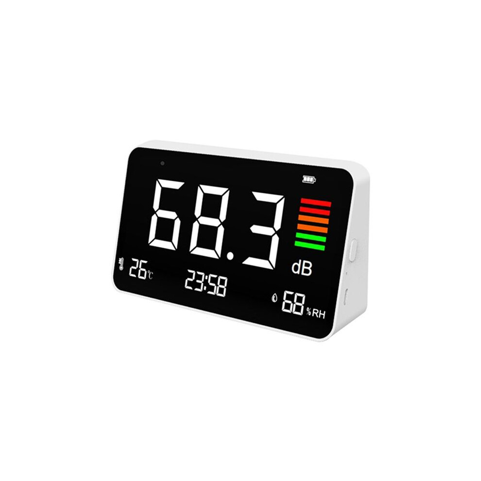 Decibel Meter,Digital Sound Level Meter 30-130Db, Led Display Desktop Noise Temperature Humidity Meter 6032271944305