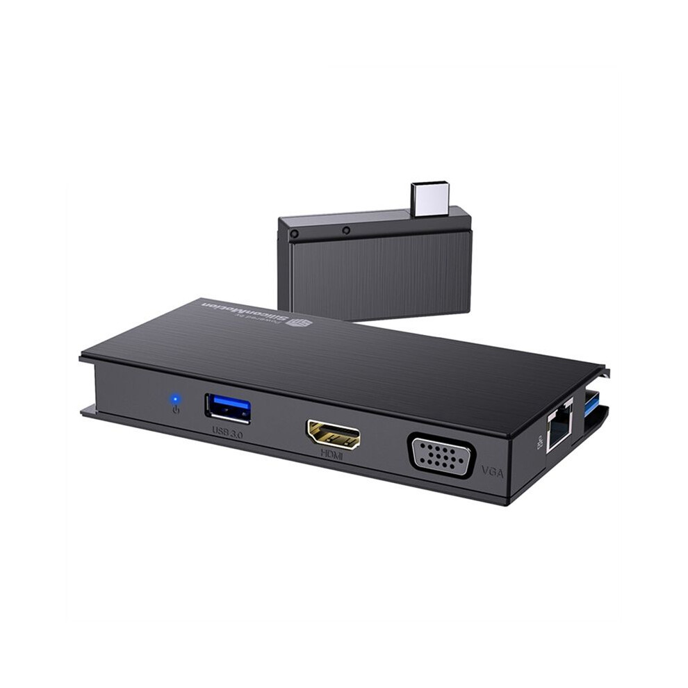 1080P Usb3.0 -Compatible Portable Docking Station Multiport Travel Adapter With 4K Hd Usb Vga For Laptops 4713062617531