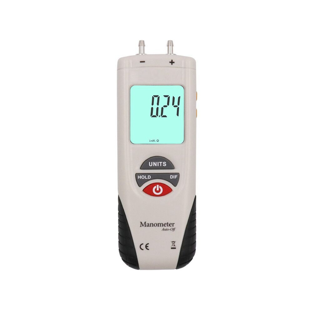 Ht-1890 Gas Pressure Gauge Manometer Digital Manometer Data Hold Dual Port Air Pressure Gauge Hvac Gas Teste Meter 6033638264326