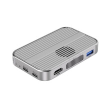 Magnetic M.2 NVMe SSD Enclosure 10Gbps USB C Docking Station with Cooling Fan -Compatible 4K60HZ /TF PD 100W