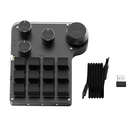 USB Programming Custom Macro 12 Keys 4 Knobs RGB BT Mechanical Keyboar Gaming Keypad Mechanical Hotswap Macropad A