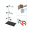 Laboratory Grade Metalware Set, Lab Support Stand Set with Iron Clamp Holder, Flask Clamp, and Condenser Stand 3