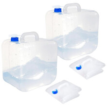 2 Pack Foldable Water Container with Spigot 2.6 Gallon,Foldable Camping Water Storage Jug Portable Water Tank Canteen