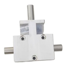 1:1 Helical Bevel Gear Shaft 12mm Codirectional Double Output Shaft 90 Degree Differential Gearbox