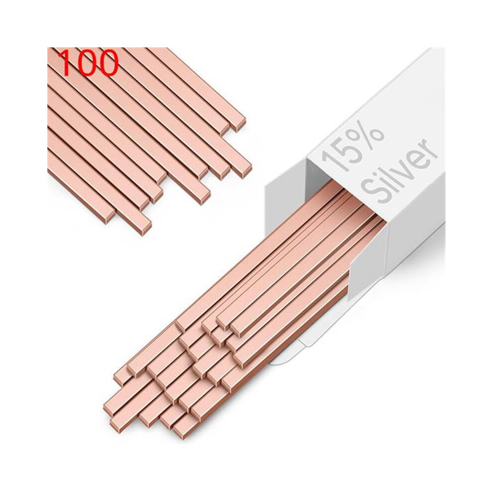 100 Sticks Brazing Rods, Copper Phosphor Welding Rods Industry For Air Conditioning,Refrigerator,Cold Storage,Hvac Units 4713757268826