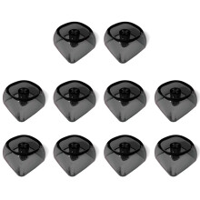 10Keys MOA 1U Keycap Transparents PC Crystal Blank Keycaps for MX Switches Gaming Keyboard Transparent Black