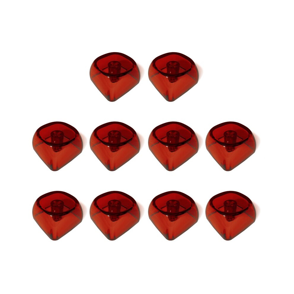 10Keys Moa 1U Keycap Transparents Pc Crystal Blank Keycaps For Mx Switches Gaming Keyboard Transparent Red 4714222128485