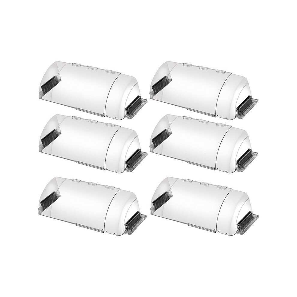 6 Pack Adjustable Air Vent Deflector, 9-15Inch Transparent Deflector For Ceiling Registers, Floor, Sidewall 4712490077870