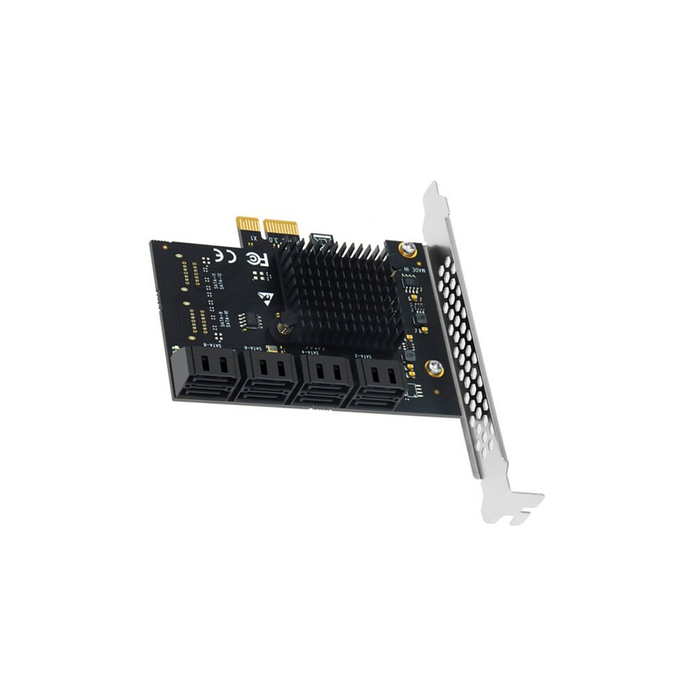 Pcie To 8-Port Expansion Card Pci Express X1 To Sata3 Controller Multiplier Riser Adapter For Ssd/Hdd For Mining 4713298615790