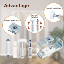 4 Set Bifold Door Hardware Repair Kit for 7/8 Inch to 1 Inch Sliding Door Track Bifold Closet Door Hardware Kit