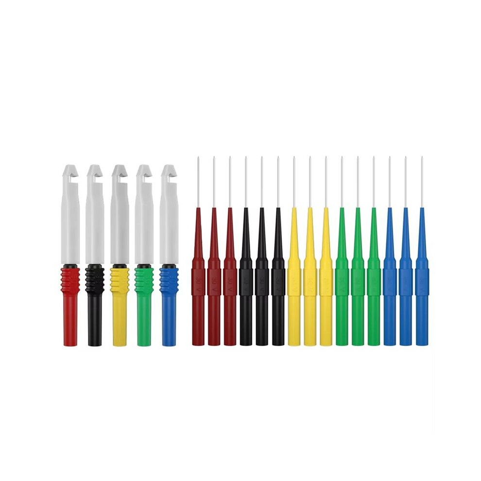 New 20Pcs Multimeter Test Probe Needle Stainless Puncture Back Probe Pin 4Mm Banana Socket Inspection Tool Jt0048 6033201996906