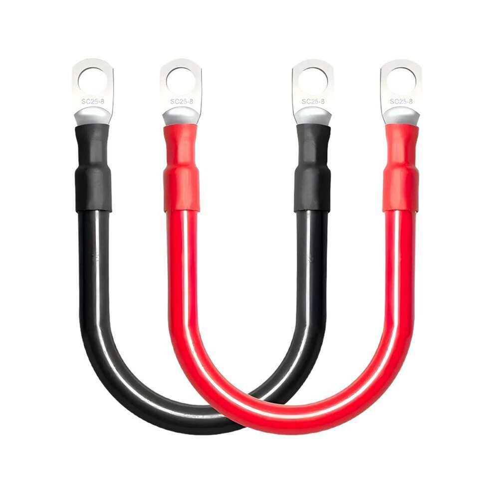 Positive And Negative Battery Inverter Cable Set With Terminals 600V 6Awg Car Battery Connection Cable Red/Black 6033957989382