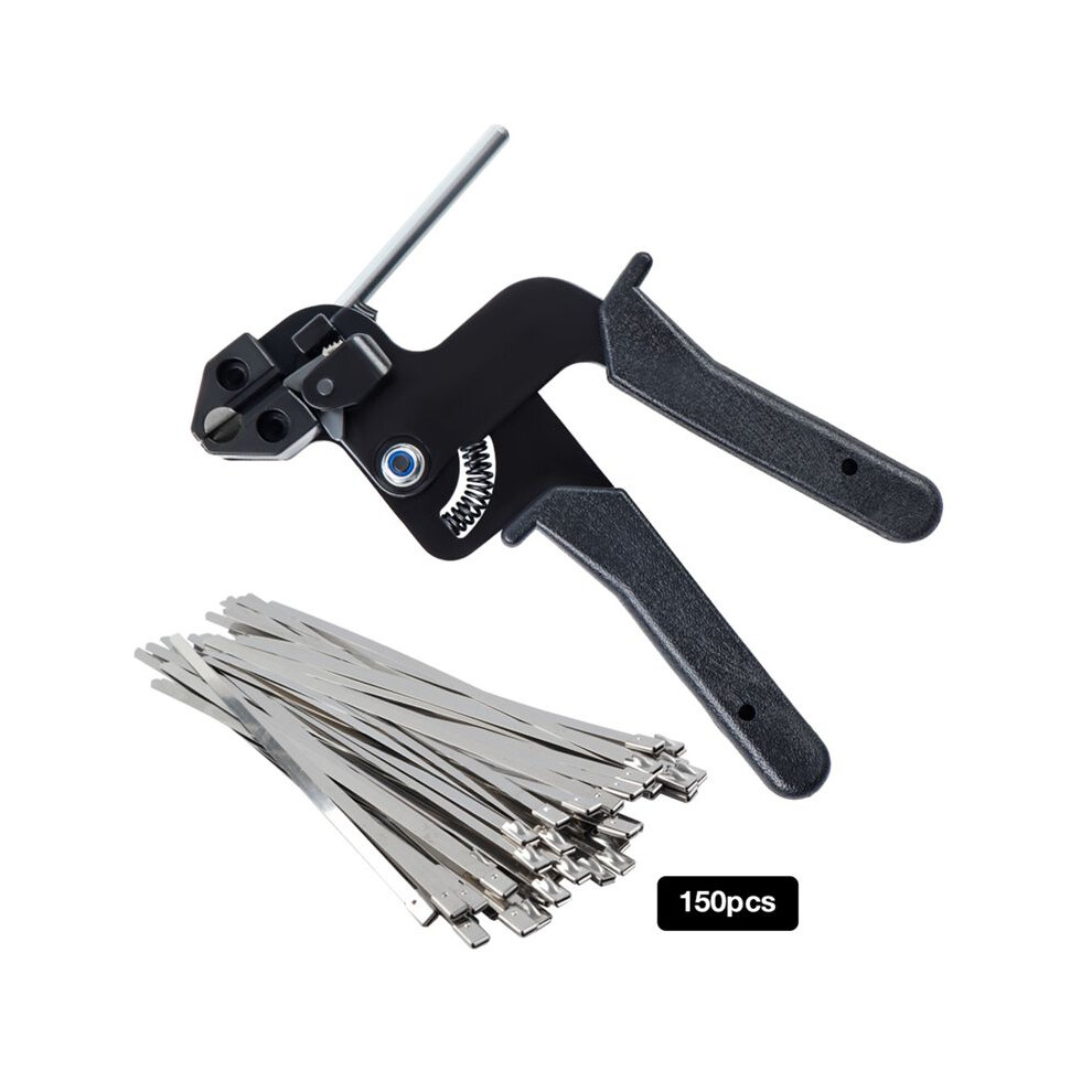 Self-Locking Cable Ties Plier With 150Pcs Tie Fastening Strap Cutting Tool Automatic Cable Zip Tensioning Tool 6033534063948