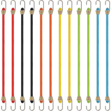Sangles de Tension en Caoutchouc de 10 Pouces, avec Crochets, Tendeur de Bâche Connectable, Tendeur de Tente pour Fixation