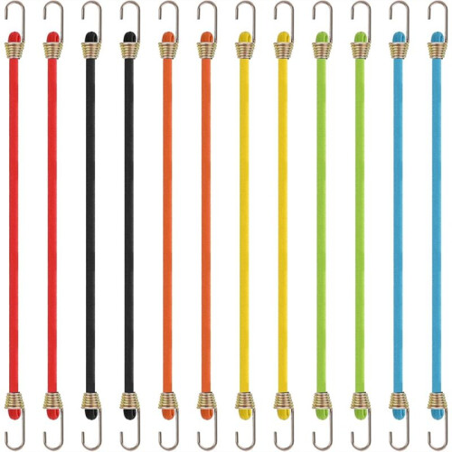 Tiras de Borracha Tensoras de 10 Polegadas, com Ganchos, Corda Tensora Conectável, Tensor de Lona, Tensor de Barraca para Fixação