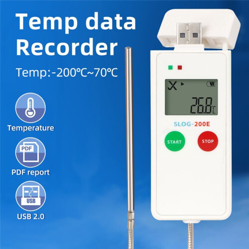 USB Temperature Data Logger - 200-70 Low Temperature Recorder for Cold Storage Dry Ice Cold Chain Warehouse Transport 1