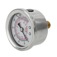 Oil Pressure Gauge Liquid Tester Monitoring System Liquid 0-160 Psi 1/8 NPT Fuel Pressure Gauge Meter