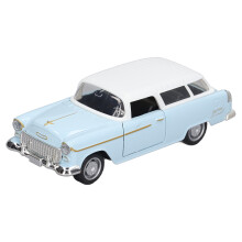 Voiture télécommandée robuste en alliage bleu pour enfants, modèle à tirage en arrière, 80mAh
