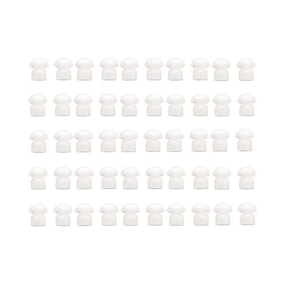 100pcs Walkie Talkie Acoustic Coil Air Tube Silicone in-Ear Earbuds Mushroom Eartip Replacement Radio Earpiece Headset