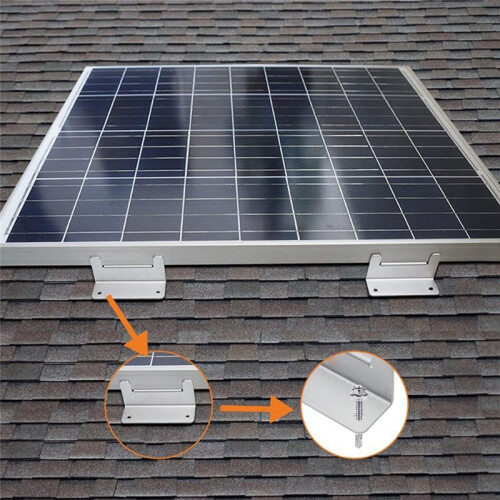 4 Set Solar Panel Mounting Bracket Kits PV Panel Roof Solar Panel Aluminum Mounting Z Type Bracket 1