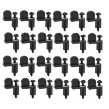 24 Pack 3/8inch Window Screen Clip with Screws Offset Window Clips for Fastens Winter Window Screens, Storm Window