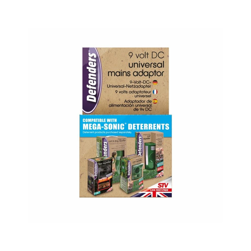 Universal Sonic Repeller Mains Adaptor - Cat 9v Stv612 Dog Plug Defenders Pest -  mains adaptor cat universal repeller 9v stv612 dog plug defenders