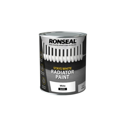 Ronseal Ronseal One Coat Stays White Radiator Paint Gloss 750ml 1