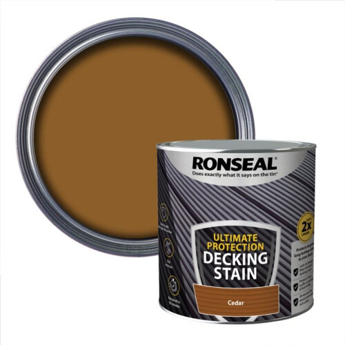 Ronseal Ronseal Ultimate Protection Decking Stain Cedar 2.5 litre 39106 1