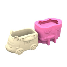 DIY Flower Pots Mold Silicone Concrete Mold Animal Car Shape-B