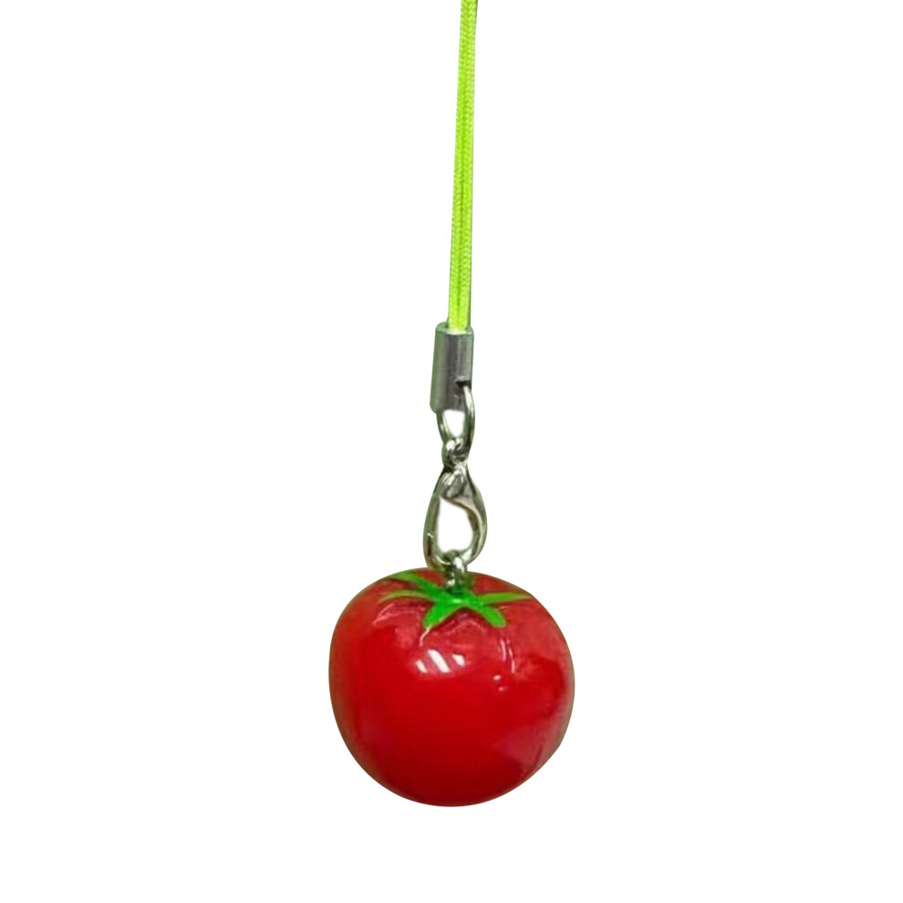 Multi Color Phone Lanyard Fruit Shapes Pendant Wrist-Tomato 7732000887406