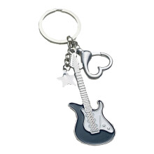 Trend Fashion Guitar Star Keychain for Women Sweet Cool-Black