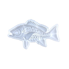 Moule en Silicone pour pendentif de poisson en relief, en-Blanc
